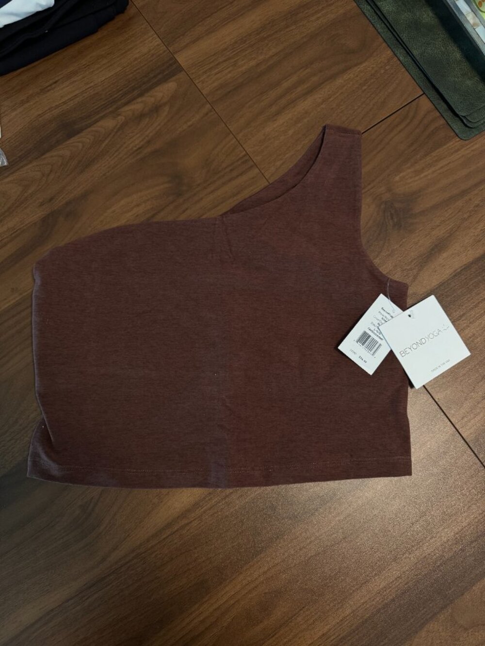 BEYOND YOGA Brown Sports Bra | Ultra Soft Activewear | Size Large